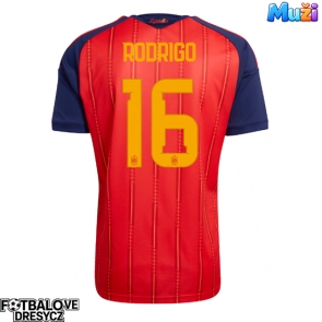 Španělsko Rodri Hernandez #16 Domácí Dres MS 2026 Krátký Rukáv